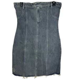 Honor The Gift Light Indigo Denim Strapless Dress Size Medium